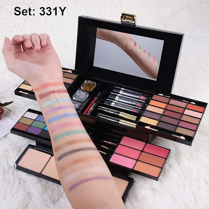 M 58 Color Professional Makeup pallet, Makeup Kit for Women Full Kit, All In One Makeup Kit Set, Makeup Gift Set for women girls (331Y)