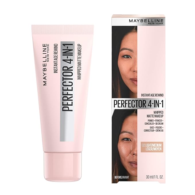 Maybelline Instant Age Rewind Instant Perfector 4-In-1 Matte Makeup, 02 Light/Medium, 1 Count
