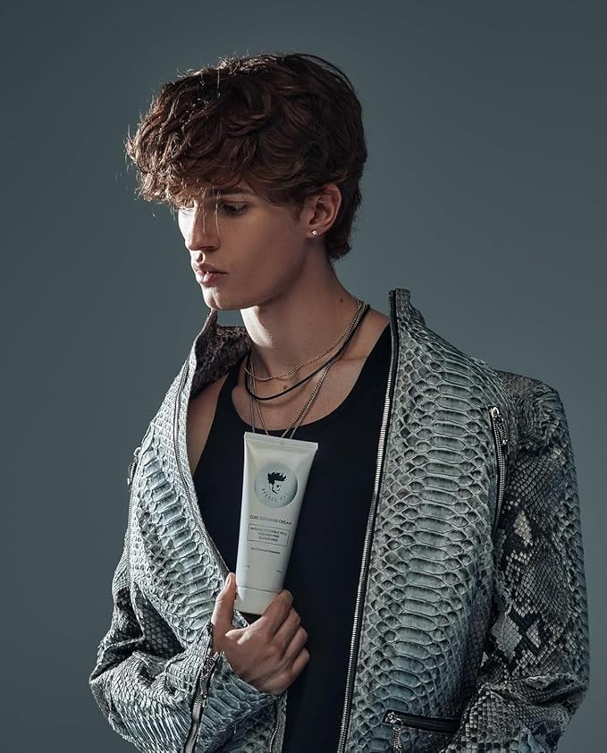 Avenue Man Curl Defining Cream - Unscented Hold Forming Curl Cream for Men with Keratin, Acai & Herbal Extracts - Frizz Control, Humidity Resistant, Lightweight Texture - Curly Hair Products for Men