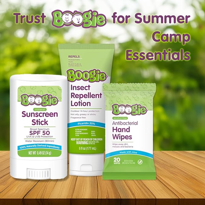 Baby Sunscreen Stick by Boogie, Mineral Sunscreen SPF 50, Travel Size Sunblock for Kids, FSA/HSA Eligible, Zinc Oxide, Water Resistant, Vegan, Fragrance Free, Pack of 2