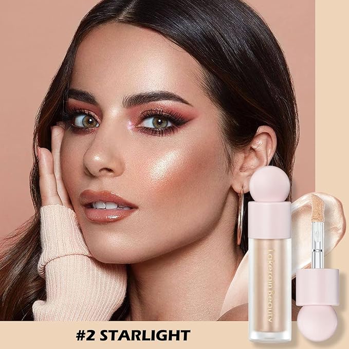 Erinde 2 Colors Liquid Highlighter and Blush Set,