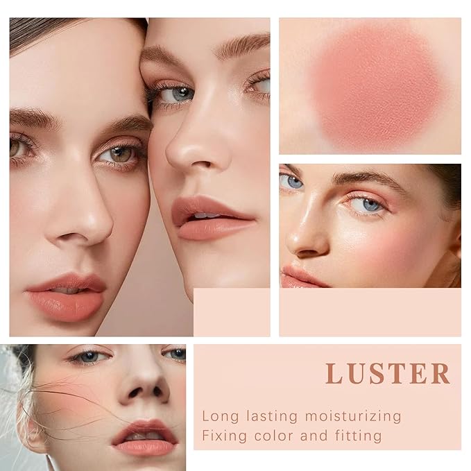 Blush Stick for Cheeks Makeup,Waterproof Cream Blush Face Stick Multi-Use Lip and Cheek Tint,Matte Finish Lightweight Easy to Blend Natural Cream Blusher for All Skin Tones-Glistening Peach
