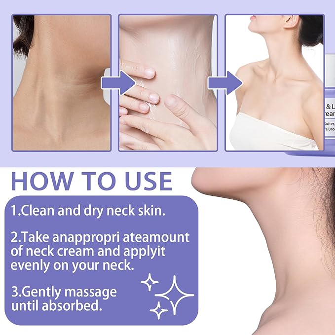 Neck Firming Cream Set,Non-greasy Tighten Lift Firming Neck Face Cream Skincare Moisturizer, 2 Pcs Deep Moisturizing Face Lotion for All Skin Type, 2 Pack