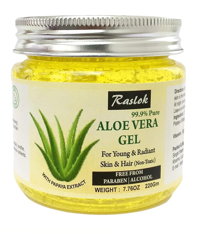 Aloe Vera Gel Pure Natural Organic Aloe Gel For Moisturizing Face Skin & Hair Care (Papaya, 7.76 oz.)
