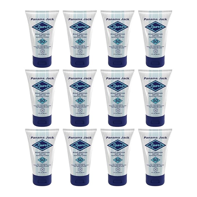 Sport Sunscreen Lotion - SPF 50, Broad Spectrum UVA/UVB Protection, Non-Greasy, PABA, Paraben, Gluten & Cruelty Free, Water Resistant (80 Minutes), 3 FL OZ