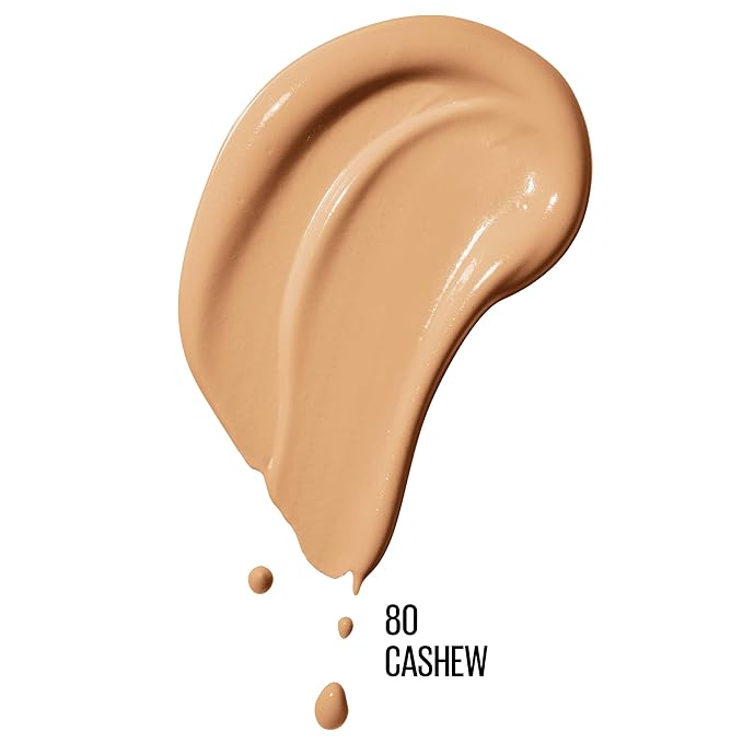 Maybelline Dream Radiant Liquid Medium Coverage Hydrating Makeup, Lightweight Liquid Foundation, Cashew, 1 Fl; Oz