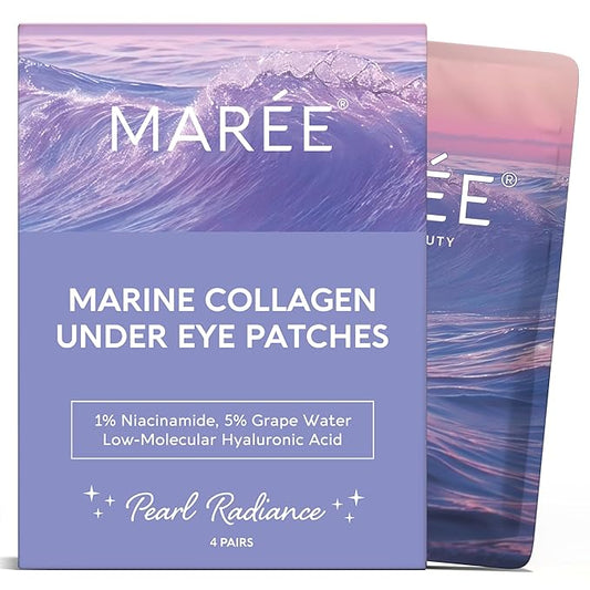 MAREE Violet Eye Gels - Marine Collagen and Grape Water Extract for Hydrated Skin