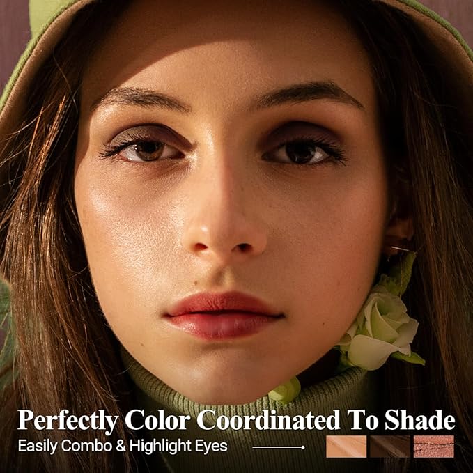 Classic 3PCS Neutral Eyeshadow Stick Makeup Set, Metallic Shimmer Matte Cream Eye Shadow Eyeliner Brightener Pencil Crayon - J2