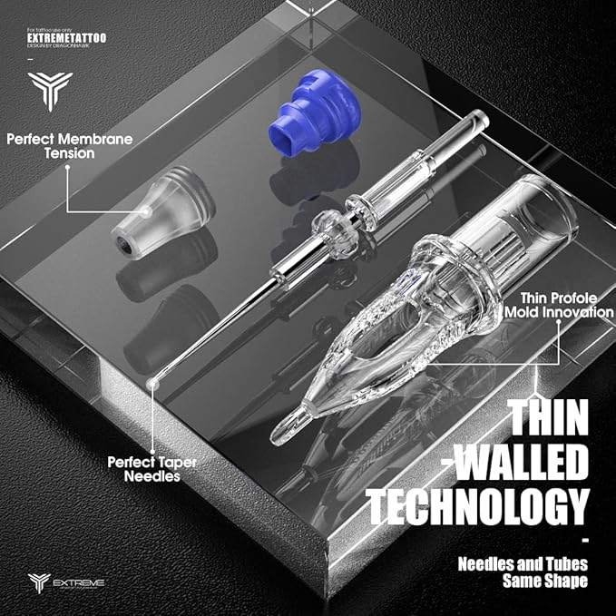 Dragonhawk Pro Complete Tattoo Pen Kit - Lightweight Tattoo Pen Machine 20Pcs Cartridges Needles Power Supplies for Tattoo Beginners 1013-7-2