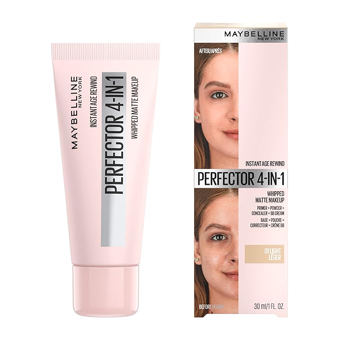 Maybelline Instant Age Rewind Instant Perfector 4-In-1 Matte Makeup, 01 Light, 1 Count