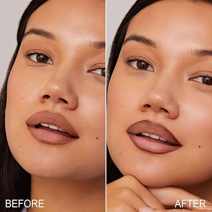 OETUIOW Lip Stain Peel Off, Lip Liner Moisturizing Long-Lasting & Waterproof, Transfer Proof & Plumping, Non-Stick Cup, Mauve Color