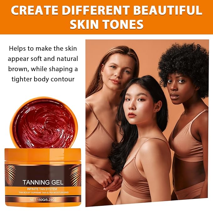 Tanning Gel, Tanning Cream, Haute Beauty Tanning Gel, Luxury Intensive Tanning Gel, Natural Tanning Accelerator Cream Gel, For Sunbeds & Outdoor Sun(2PCS)