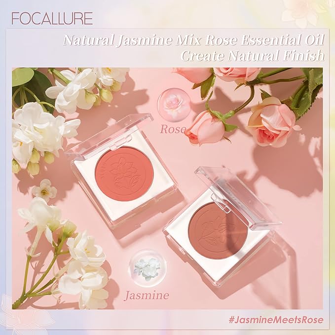 FOCALLURE Powder Palette Blush, Matte Mineral Blush Powder, Blendable, #401