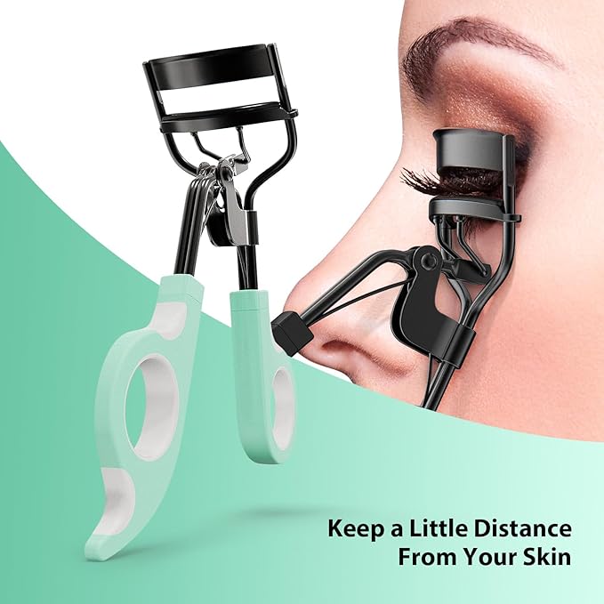 Kaasage Eyelash Curler with Pads, Lash Curler with 5 Extra Silicone Replacement Pads, Achieve Perfect Curls in 5 Seconds
