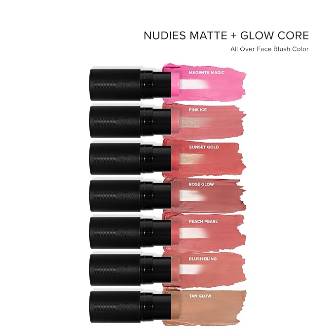 Nudies Matte + Glow Core All Over Face Blush Bling