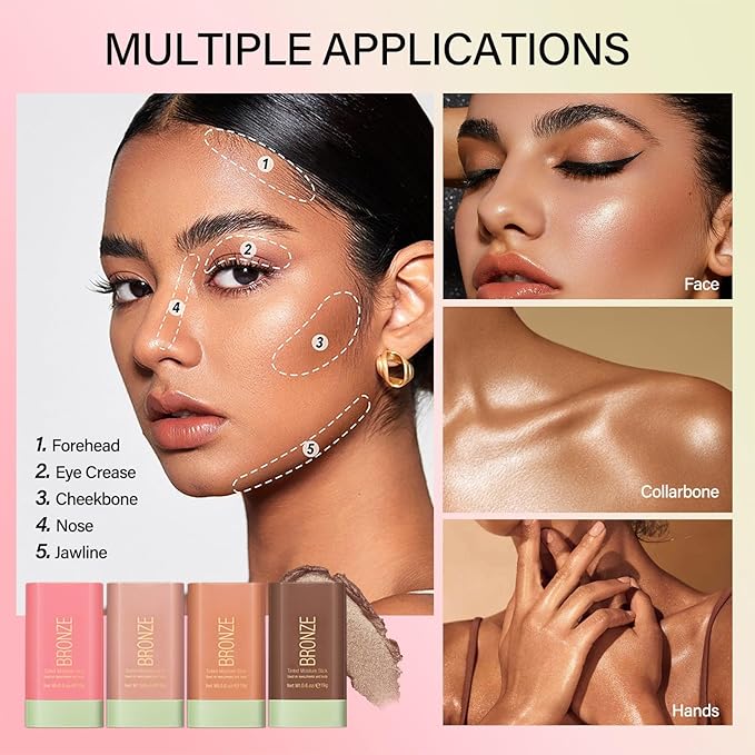 Blush Stick, Cream Blush Stick for Cheeks &