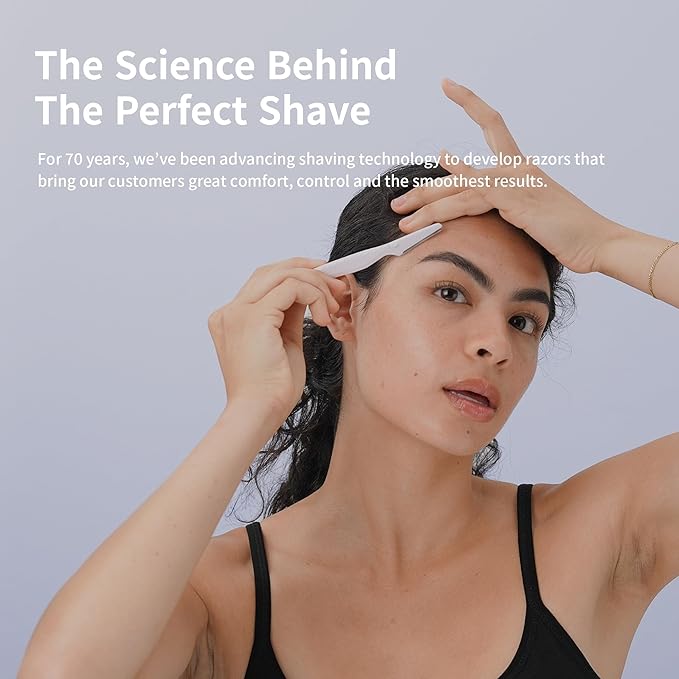 Dorco Tinkle Everglow, 12 Razors (4 Packs of 3), Eco-Friendly Dermaplaning Tool, Multipurpose Eyebrow Razor & Face Shaver