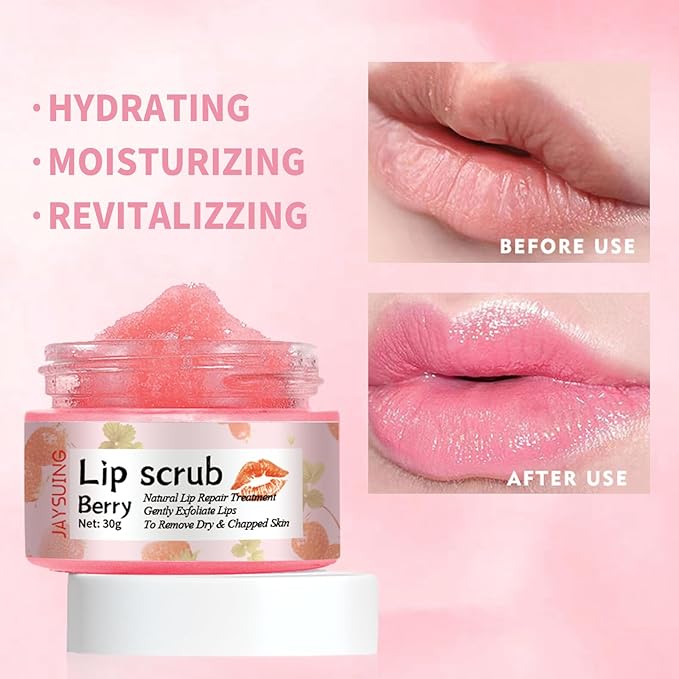 Lip Scrub, Natural Lip Scrub Exfoliator, Lips