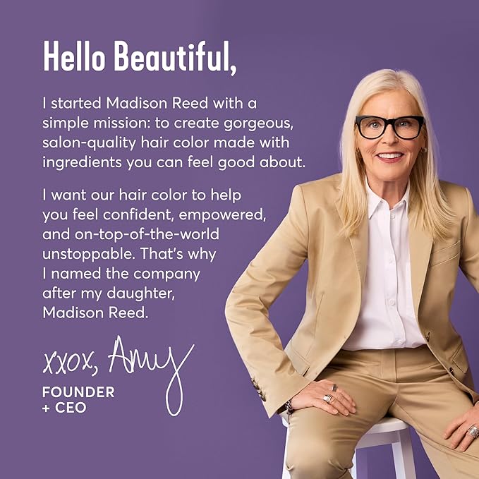 Madison Reed Radiant Hair Color Kit | 9N Medium Neutral Blonde (Nocera Blonde) for 100% Gray Hair Coverage | Salon Quality Permanent Hair Dye | PPD-Free & Ammonia-Free | (Packaging May Vary) 2 Pack