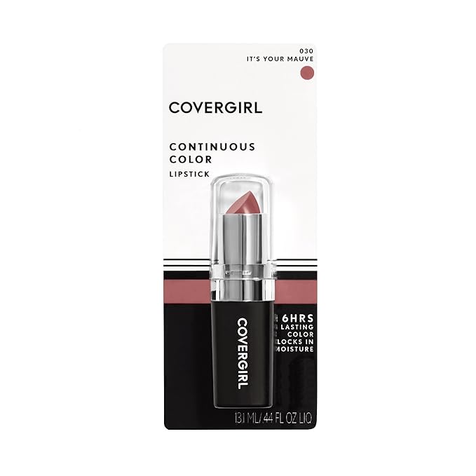 COVERGIRL Continuous Color Lipstick It's Your Mauve 030, 0.13 oz (packaging may vary) (Pack of 2)
