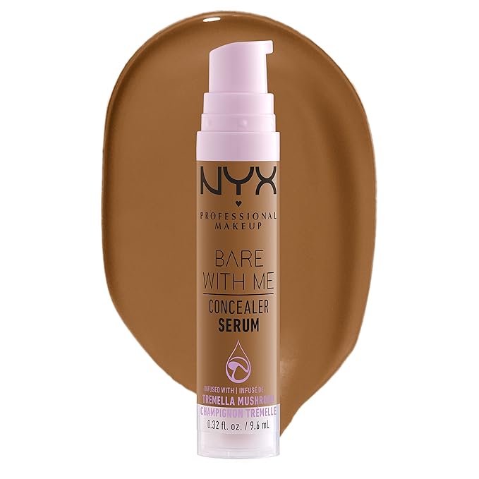 NYX PROFESSIONAL MAKEUP Bare With Me Concealer Serum, Up To 24Hr Hydration - Camel