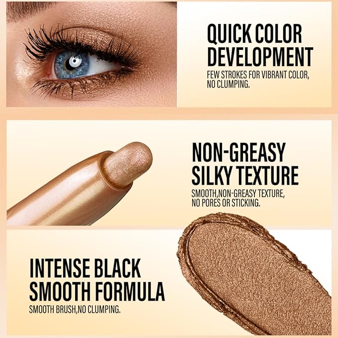 Jolilab Eyeshadow Stick Set, 2 PCS Matte Professional Bright-Colored Contouring and Highlight Stick, Cream Waterproof Long Lasting High Pigmented Eye Shadow (2, 05+21 2pcs)