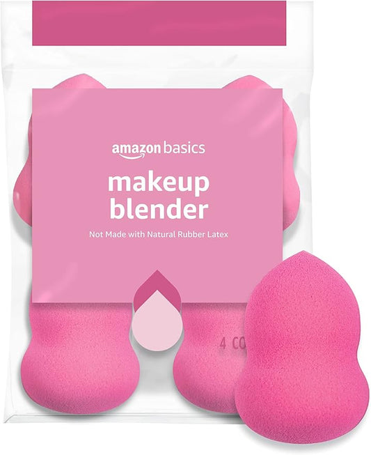 Amazon Basics Large Makeup Blender, 4-Pack (Previously Solimo)