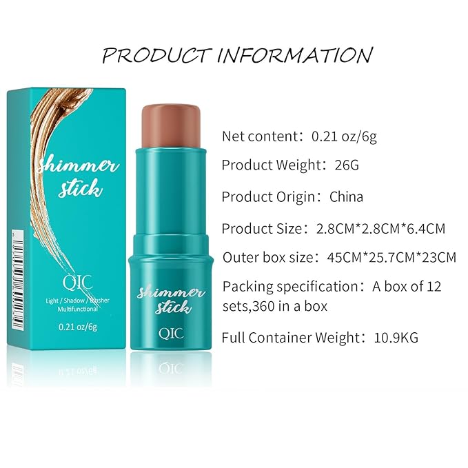 3Pcs Cream Contour Stick, with Highlighter Stick Milk