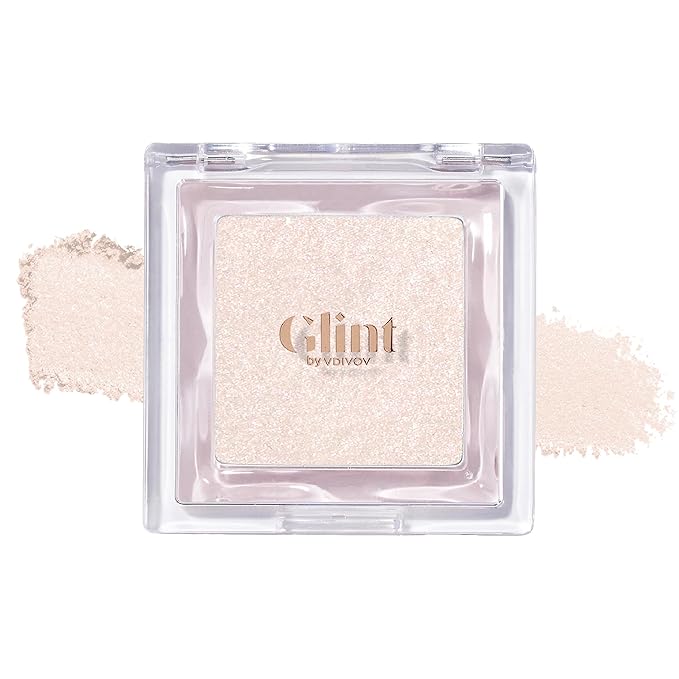 Glint Dewy Highlighter (Milky Moon, 0.17oz) - Luminous Glow, Infused with Micropearls, Shiny Illuminator. Rich Pigment & Silky Touch, Korean Makeup.