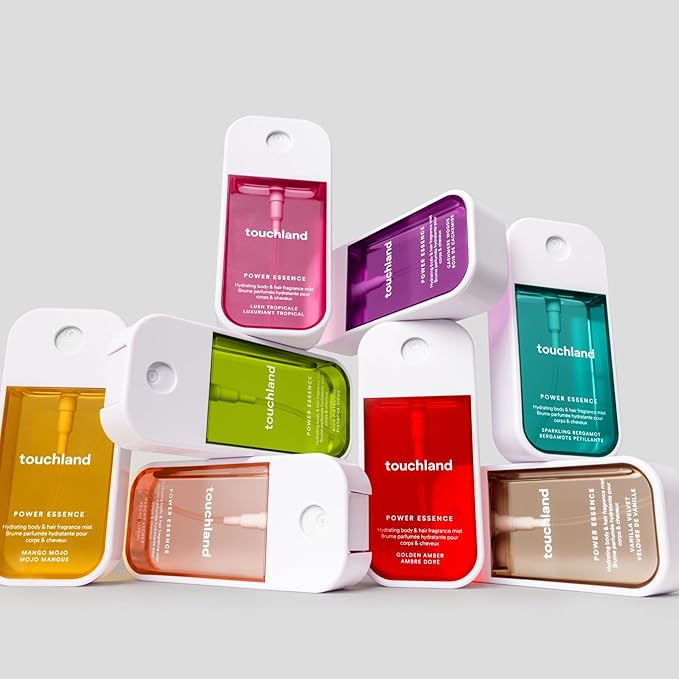 Touchland Power Essence Hydrating Body & Hair Fragrance, Golden Amber, 2 FL. OZ. Travel Size Body Mist