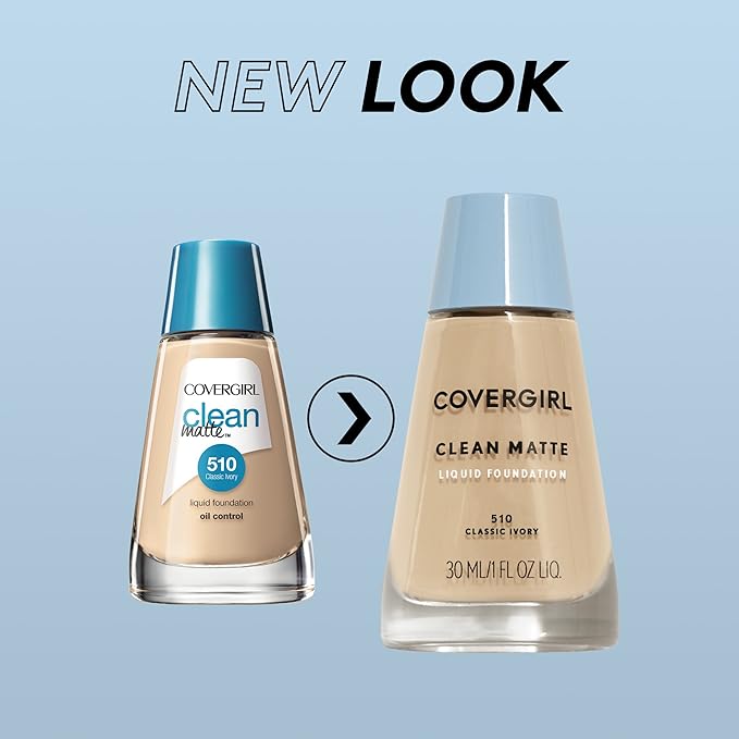 COVERGIRL Clean Matte Liquid Foundation Warm Beige 545, may vary) 1 oz