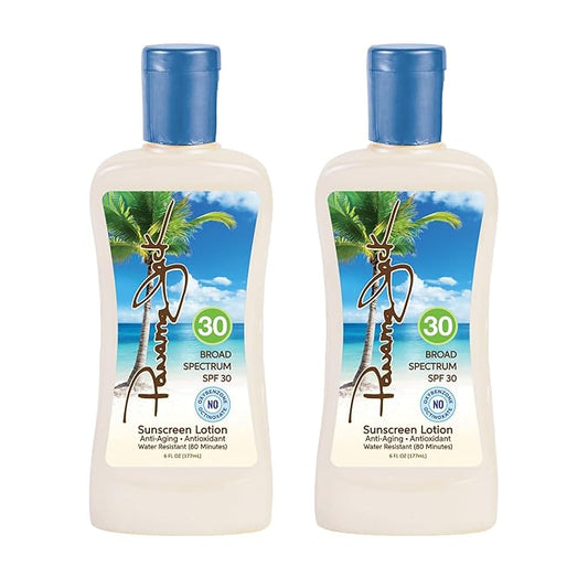 Panama Jack Sunscreen Suntan Lotion - SPF 30, Broad Spectrum UVA/UVB Protection, PABA, Paraben, Gluten & Cruelty Free, 6 FL OZ (Pack of 2)