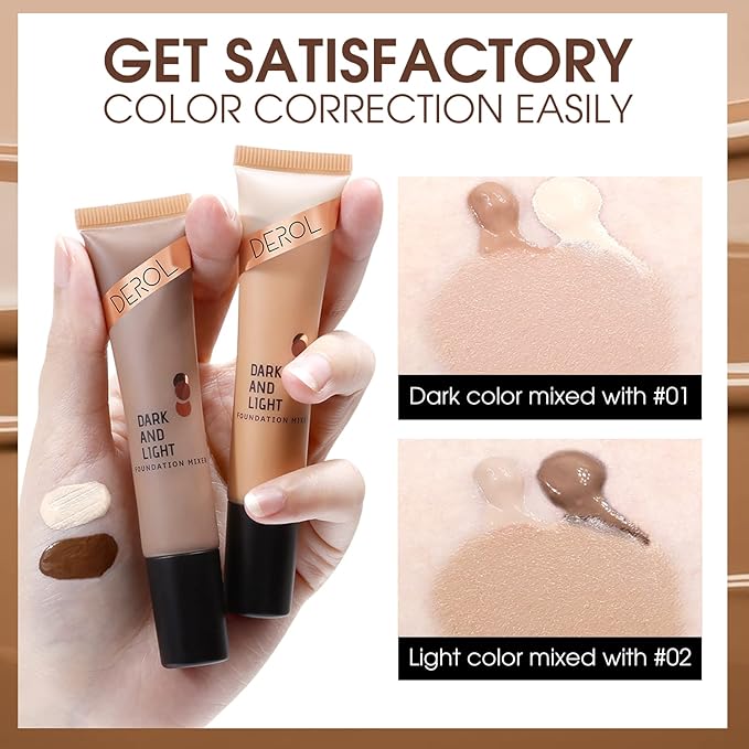Dark Caramel Foundation Mixing Pigment for Adjusting Shade and Color Corrector, Blends Easily, Dark Caramel Color Corrector for Adjusted to Darken Various Foundation Colors (Dark Caramel)