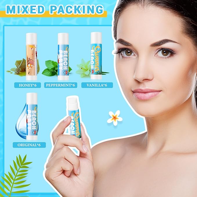 24 Pcs Sunscreen Lip Balms