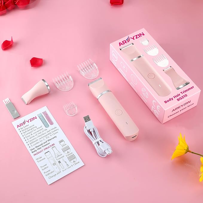 Bikini Trimmer Women Electric Razor for Pubic Hair Women's Foil Shaver Rechargeable Shaver