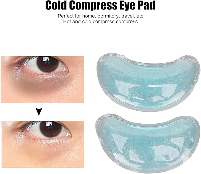 Asixxsix Gel Ice Pack, Reusable Cooling Eye Pads, Hot Cold Compress Leakage Proof Portable Soft and Skin Friendly Under Eye Patches for Dark Circles and Puffiness, Eye Relax