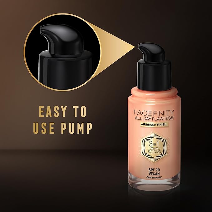Max Factor Facefinity All Day Flawless 3 In 1 Foundation SPF 20, No. 50 Natural