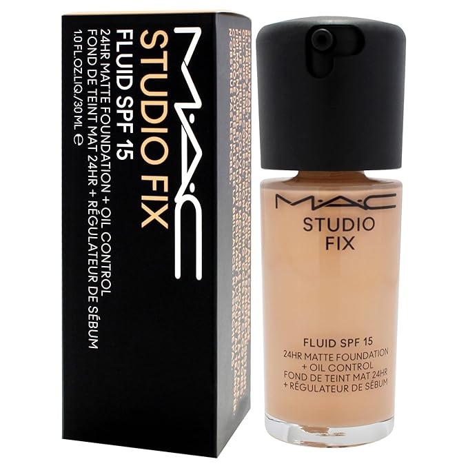 Studio Fix Fluid SPF 15 24Hr Matte Foundation Plus Oil Control - NC27 by MAC for Women - 1 oz Foundation