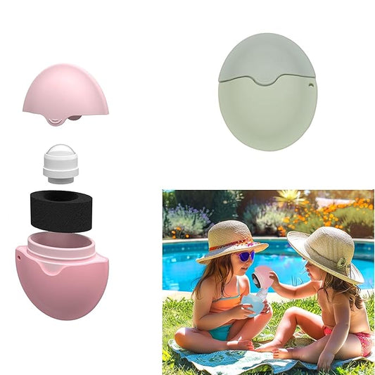 Sunscreen Applicator - Single Green - BPA-Free Refillable Roll on Sponge Sunscreen, Suncream & Lotion Applicator For Kids, Adults & Families - Holds 1.9 fl oz, Perfect Size for Trave (Green)