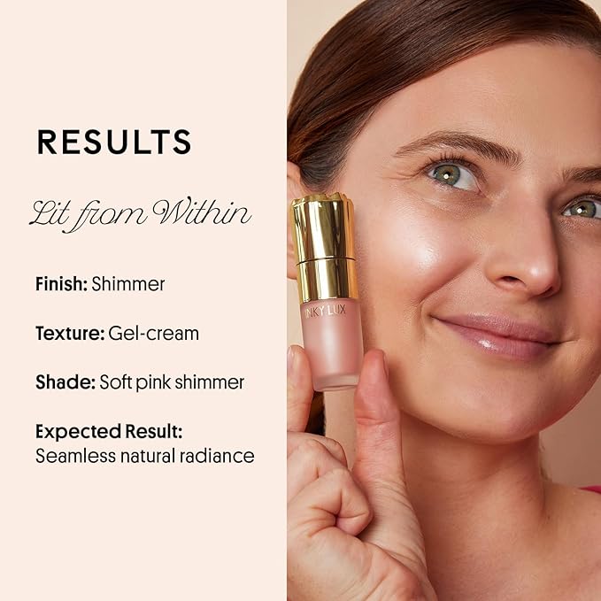 Winky Lux Cheeky Rose Liquid Highlighter, Gel Cream Blush Wand, Blendable & Buildable Pigment, Long Lasting Weightless, Angel