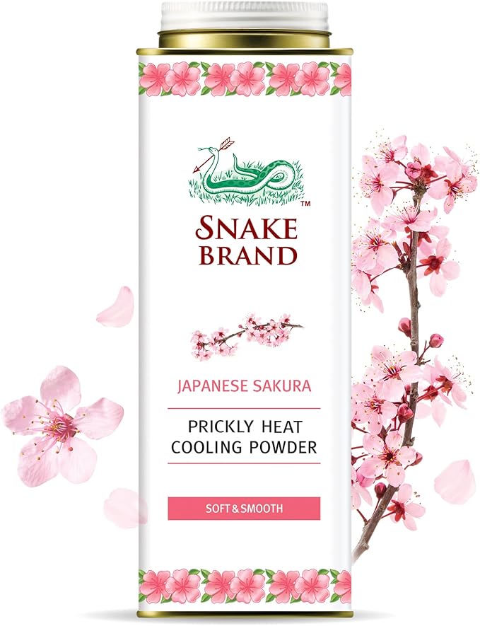 Snake Brand Prickly Heat Cooling Powder for Everyday / 280g) 9 Oz