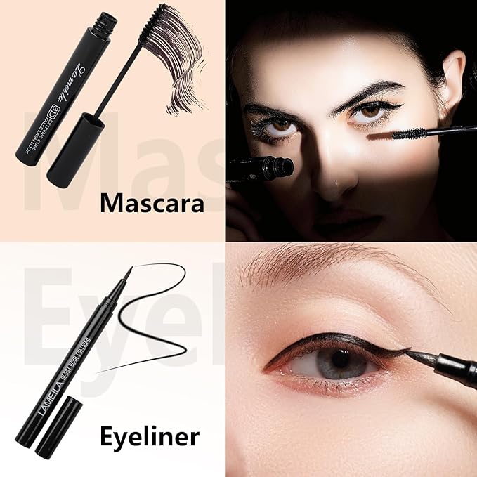 Makeup Kit for Teen Girls,All in One Makeup Kit for 2X16 Colors Eyeshadow Liquid Foundation Eyeliner Pencils Contouring Stick Lip Gloss Eyebrow Pencils 8Pcs Makeup Brushes etc (rainbow)