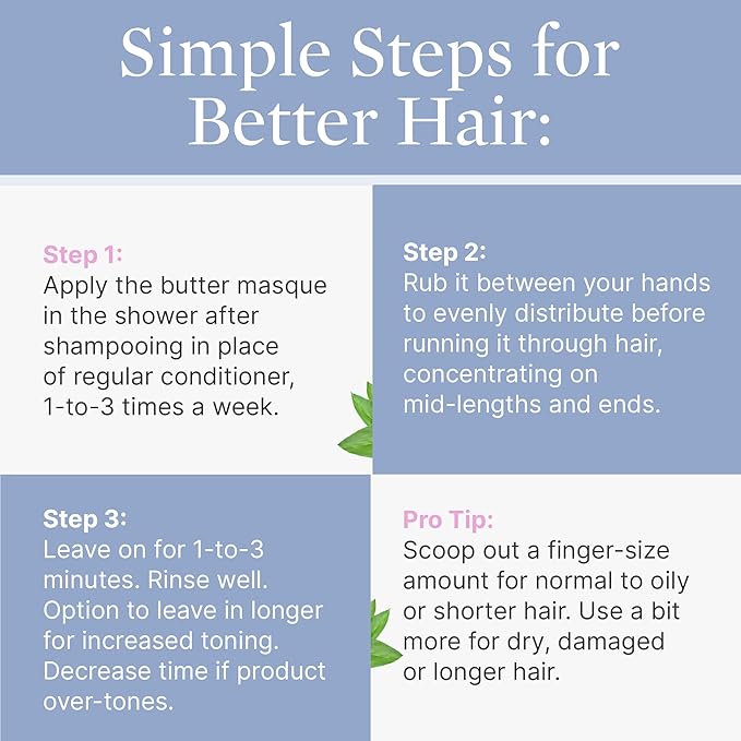 Better Not Younger Silver Lining Purple Hair Mask for Women 40+ – Deep Conditioning Treatment for Gray, Silver & Blonde Hair - Butter Mask with Plant-Based Oils – Hydrates & Neutralizes Brassiness