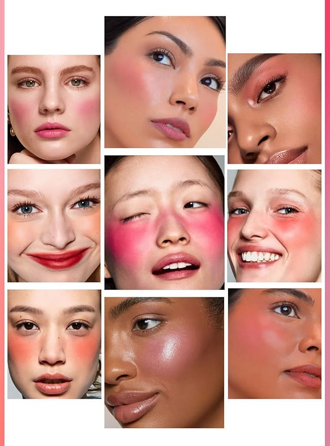 MAEPEOR Matte Face Blush 8 Colors Lightweight Natural Look Face Blush Long-Lasting and Highly Pigmented Powder Blush for Cheeks (Color 01)