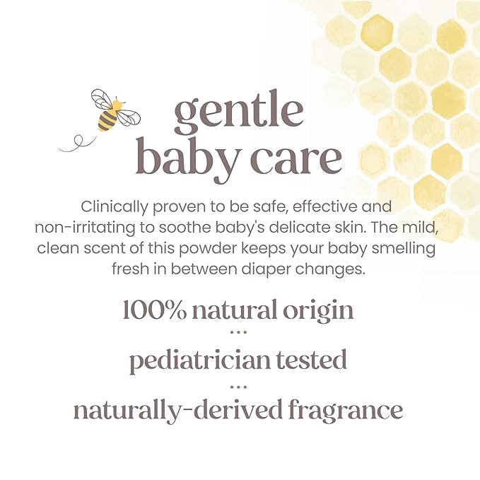 Burt's Bees Baby Dusting Powder, Mothers Day Gifts, Talc Free and Hypoallergenic for Safe and Gentle Comfort, 100% Natural Origin, Pediatrician Tested, 7.5 Oz