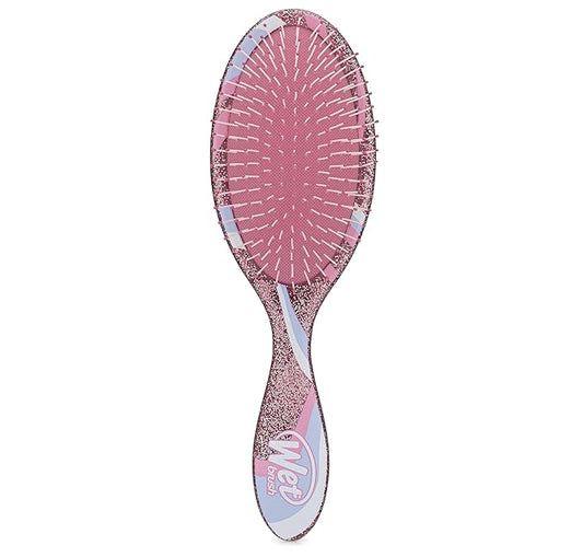 Wet Brush Original Detangler Hair Brush, Pink (Glitter Vortex) - Ultra-Soft IntelliFlex Bristles - Detangling Brush Glides Through Tangles For All Hair Types (Wet Dry & Damaged) - Women & Men