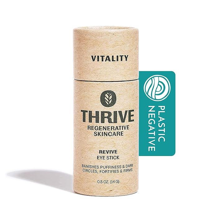 Thrive Revive Eye Balm Stick - Under Eye Brightener - Reduces Puffy Eye Bags - Vegan, Made in USA, 0.5 Oz