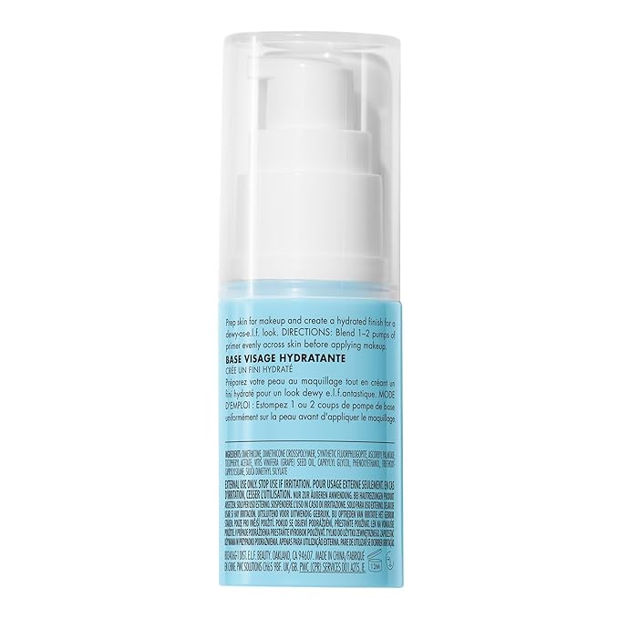 e.l.f. Hydrating Face Primer, Makeup Primer For Flawless, Cruelty-free, Small