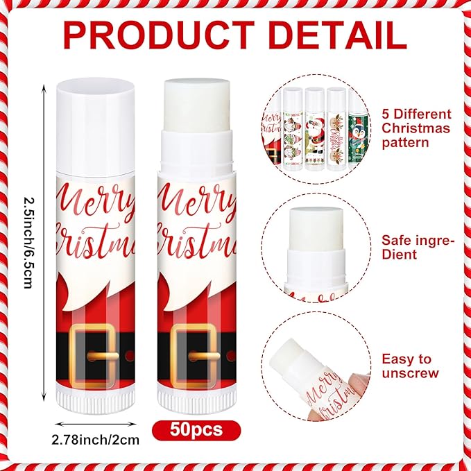 50 Pcs Pink Princess Lip Balm Styles)