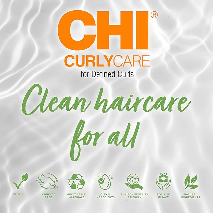 CHI CurlyCare Curl Conditioner, Hydrates Curls, Reduces Frizz & Increases Elasticity & Strength, Sulfate, Paraben, & Cruelty-Free, 25 Oz